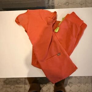 Figs Hot Coral Casma and Yola XXS/P